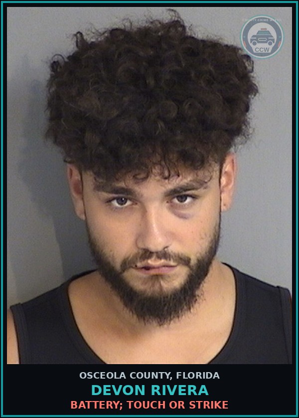 Booking mugshot of DEVON RIVERA in Osceola County
