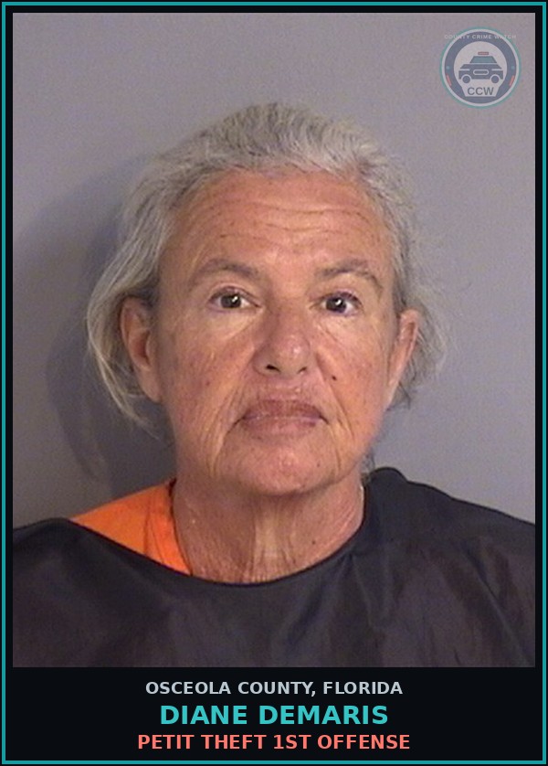 Booking mugshot of DIANE DEMARIS in Osceola County