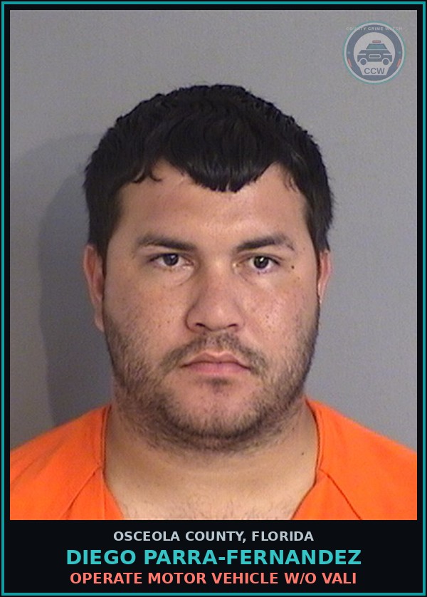 Booking mugshot of DIEGO PARRA-FERNANDEZ in Osceola County