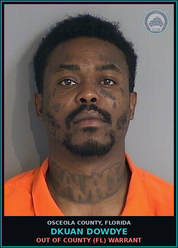 Booking mugshot of DKUAN DOWDYE in Osceola County