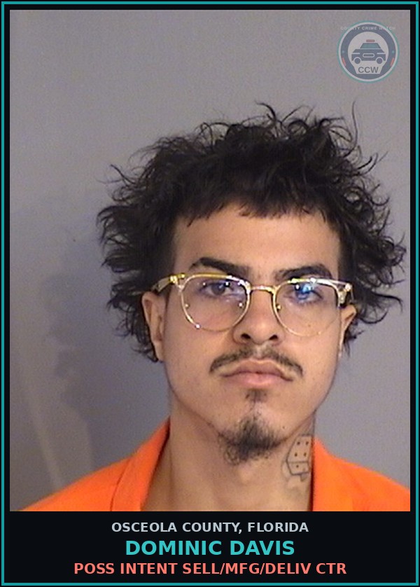 Booking mugshot of DOMINIC DAVIS in Osceola County
