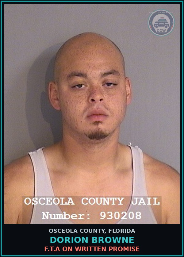 Booking mugshot of DORION BROWNE in Osceola County