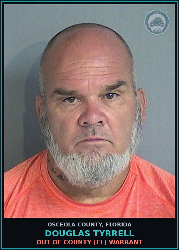 Booking mugshot of DOUGLAS TYRRELL in Osceola County