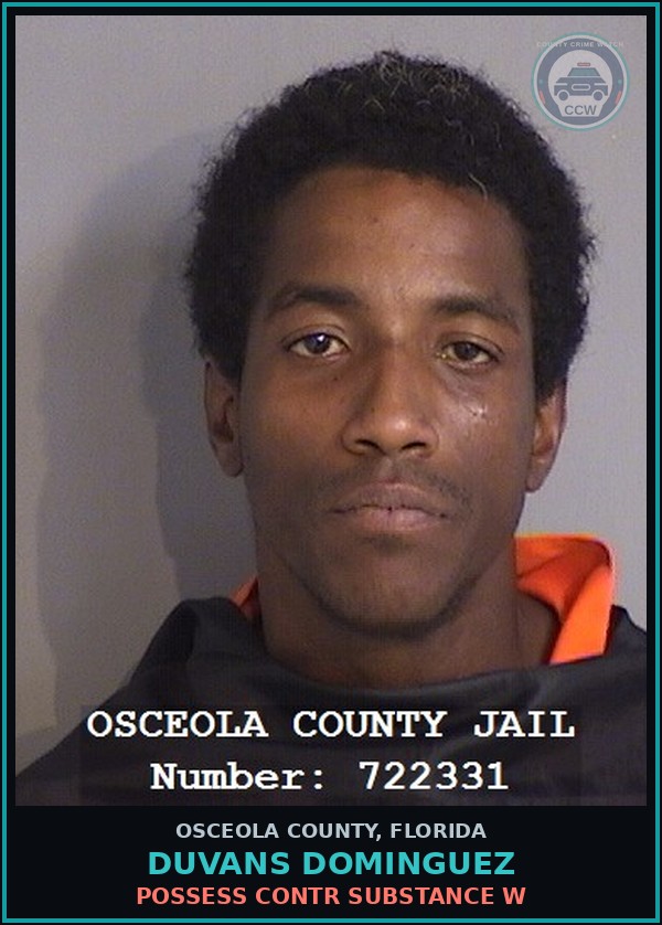 Booking mugshot of DUVANS DOMINGUEZ in Osceola County