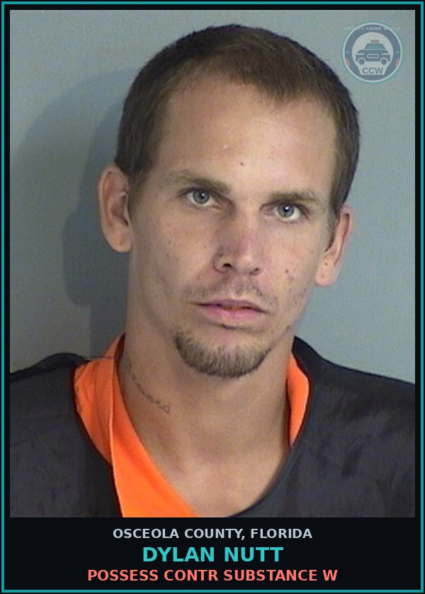 Booking mugshot of DYLAN NUTT in Osceola County
