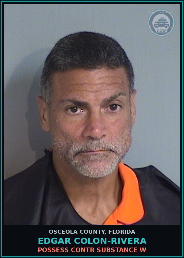 Booking mugshot of EDGAR COLON-RIVERA in Osceola County