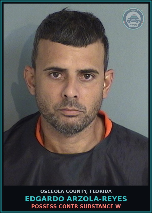 Booking mugshot of EDGARDO ARZOLA-REYES in Osceola County