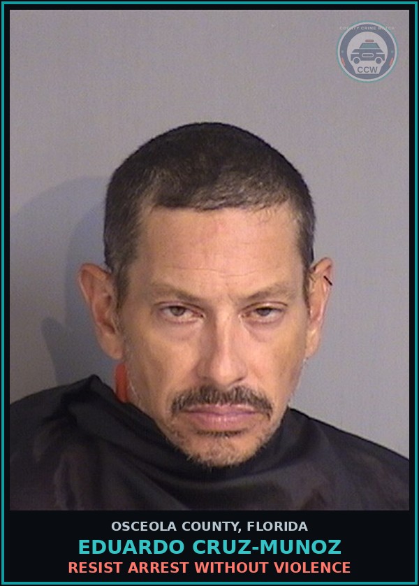 Booking mugshot of EDUARDO CRUZ-MUNOZ in Osceola County