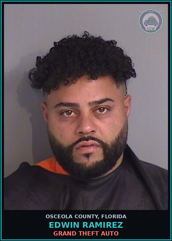 Booking mugshot of EDWIN RAMIREZ in Osceola County