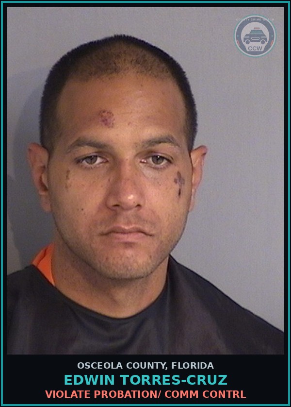 Booking mugshot of EDWIN TORRES-CRUZ in Osceola County