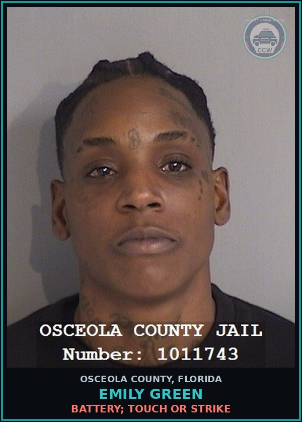 Booking mugshot of EMILY GREEN in Osceola County
