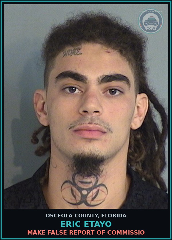 Booking mugshot of ERIC ETAYO in Osceola County
