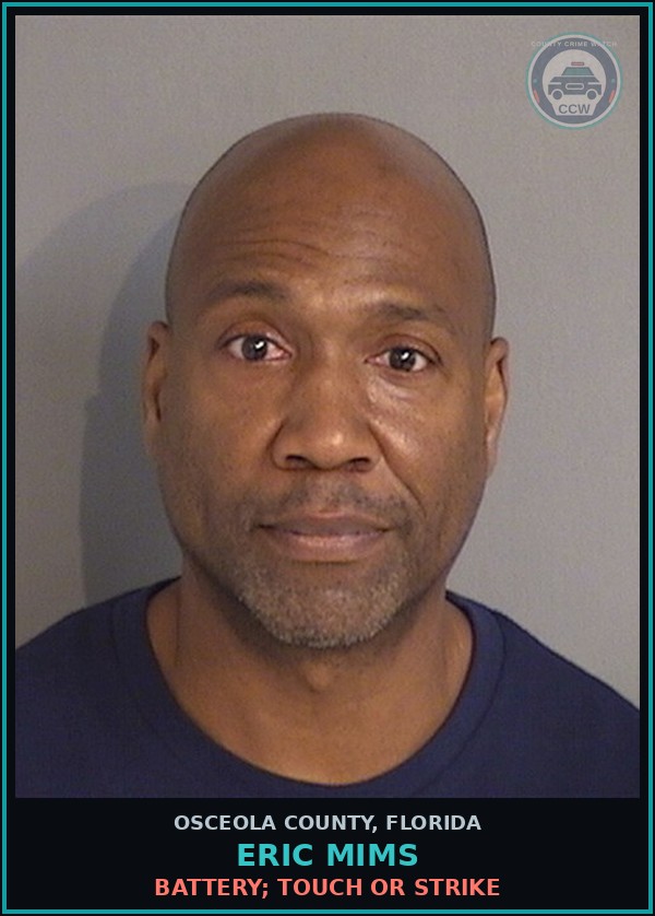Booking mugshot of ERIC MIMS in Osceola County