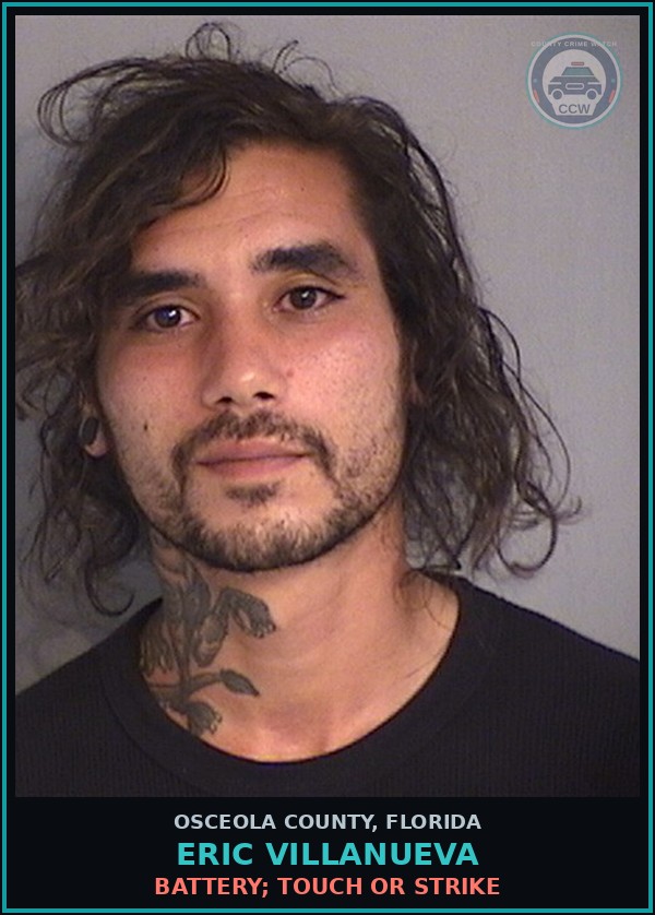 Booking mugshot of ERIC VILLANUEVA in Osceola County
