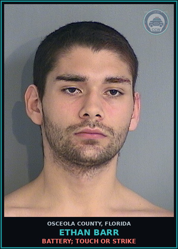 Booking mugshot of ETHAN BARR in Osceola County