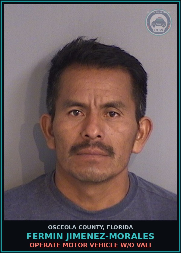 Booking mugshot of FERMIN JIMENEZ-MORALES in Osceola County