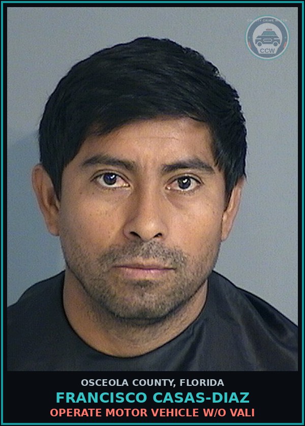 Booking mugshot of FRANCISCO CASAS-DIAZ in Osceola County