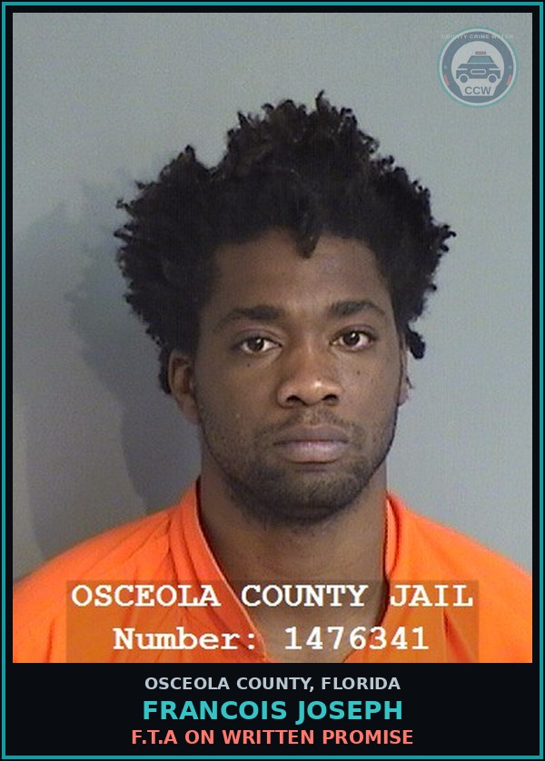 Booking mugshot of FRANCOIS JOSEPH in Osceola County