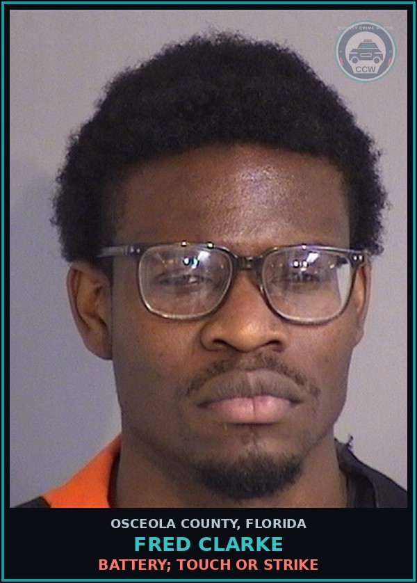 Booking mugshot of FRED CLARKE in Osceola County