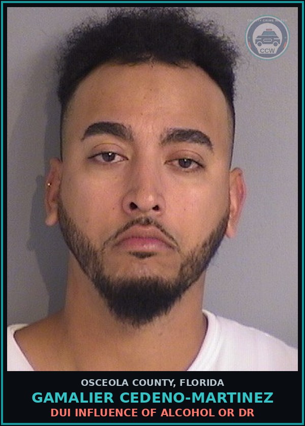 Booking mugshot of GAMALIER CEDENO-MARTINEZ in Osceola County