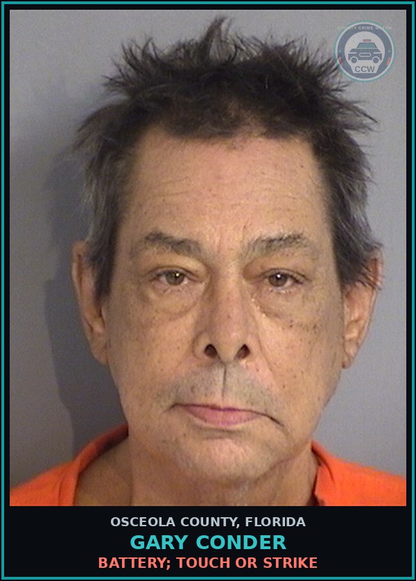 Booking mugshot of GARY CONDER in Osceola County