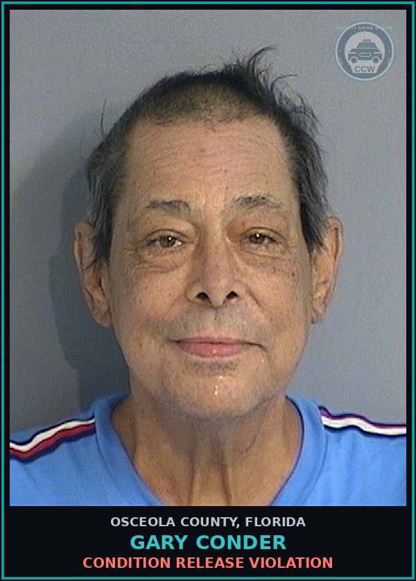 Booking mugshot of GARY CONDER in Osceola County