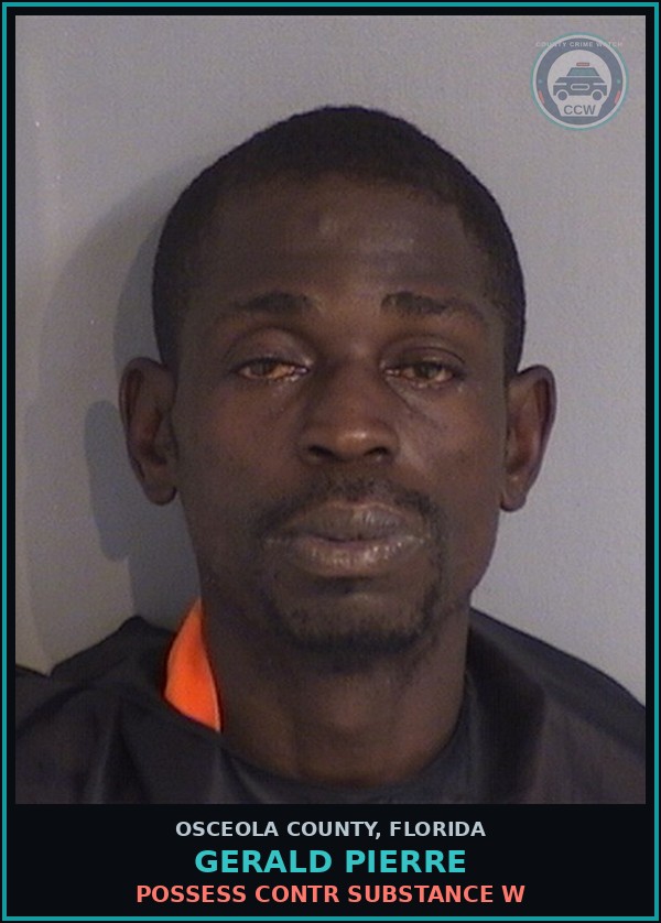 Booking mugshot of GERALD PIERRE in Osceola County