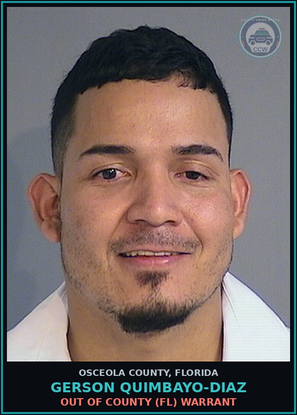 Booking mugshot of GERSON QUIMBAYO-DIAZ in Osceola County