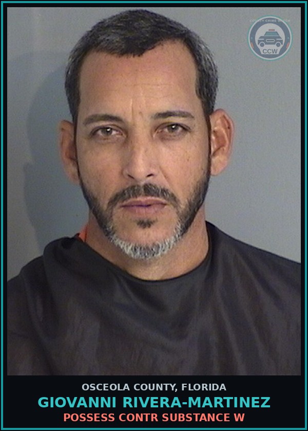 Booking mugshot of GIOVANNI RIVERA-MARTINEZ in Osceola County