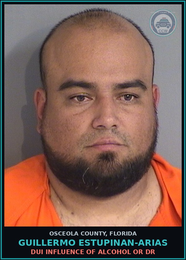 Booking mugshot of GUILLERMO ESTUPINAN-ARIAS in Osceola County
