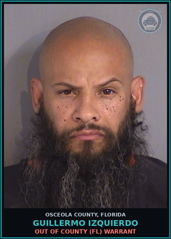 Booking mugshot of GUILLERMO IZQUIERDO in Osceola County