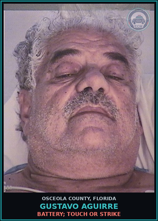 Booking mugshot of GUSTAVO AGUIRRE in Osceola County