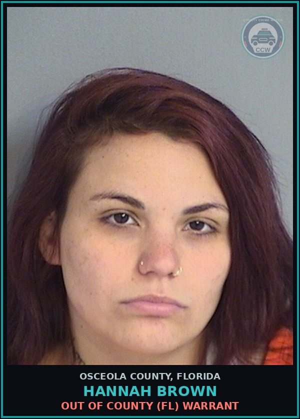 Booking mugshot of HANNAH BROWN in Osceola County