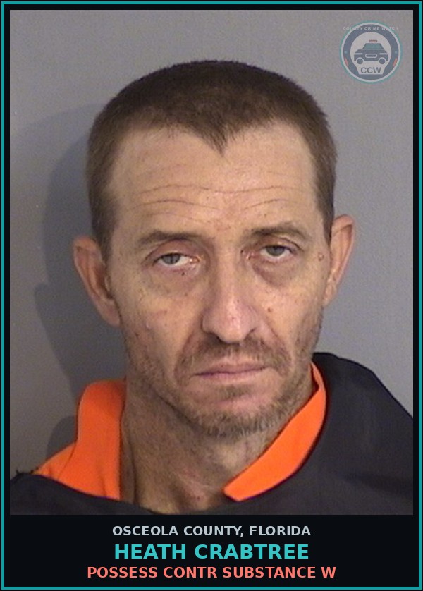 Booking mugshot of HEATH CRABTREE in Osceola County