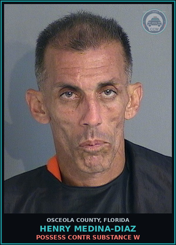 Booking mugshot of HENRY MEDINA-DIAZ in Osceola County