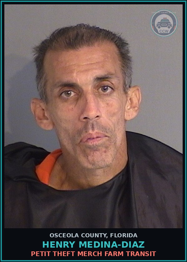 Booking mugshot of HENRY MEDINA-DIAZ in Osceola County