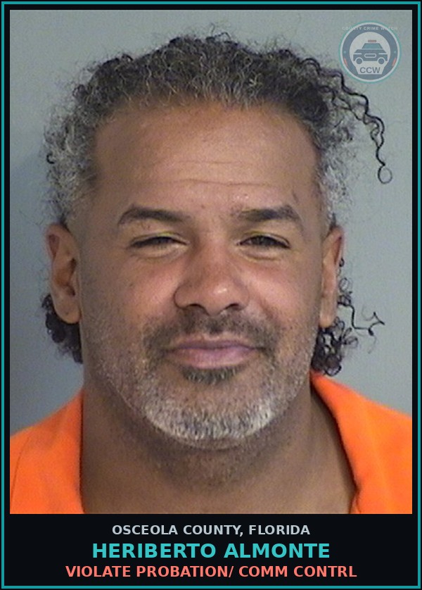Booking mugshot of HERIBERTO ALMONTE in Osceola County