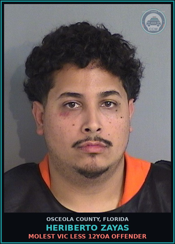 Booking mugshot of HERIBERTO ZAYAS in Osceola County