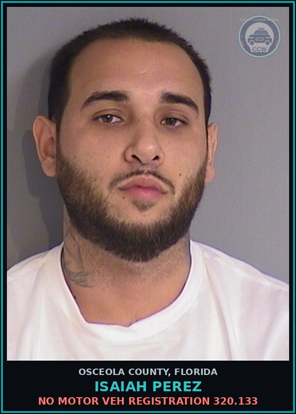 Booking mugshot of ISAIAH PEREZ in Osceola County