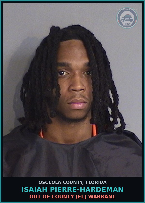 Booking mugshot of ISAIAH PIERRE-HARDEMAN in Osceola County