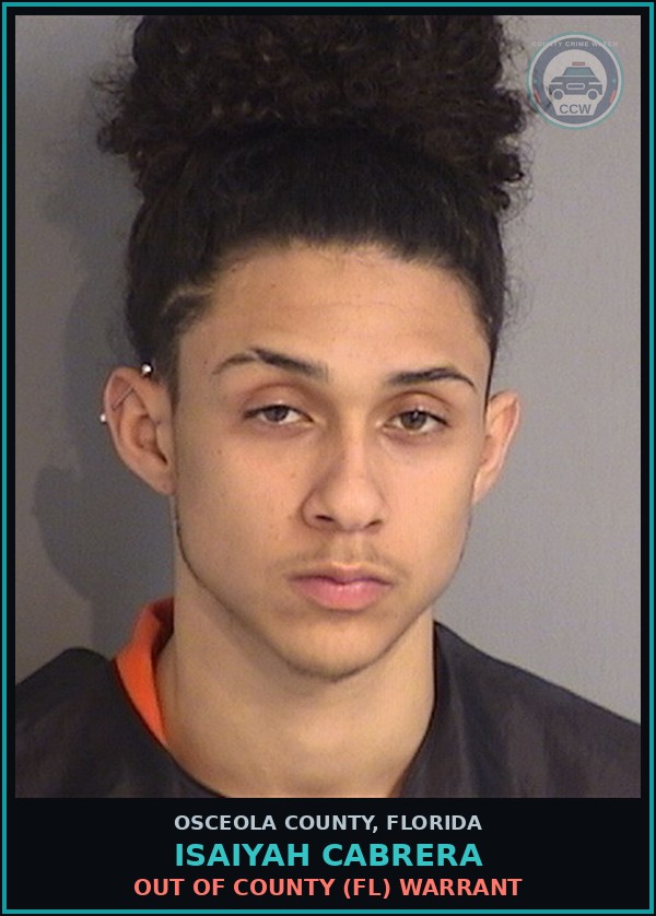 Booking mugshot of ISAIYAH CABRERA in Osceola County
