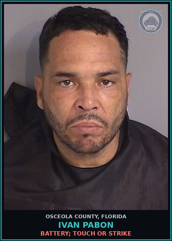 Booking mugshot of IVAN PABON in Osceola County