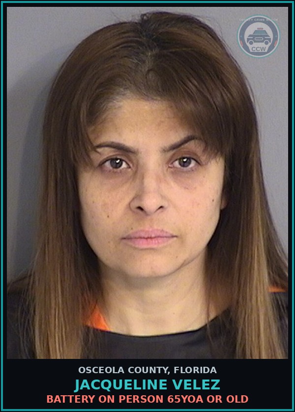 Booking mugshot of JACQUELINE VELEZ in Osceola County