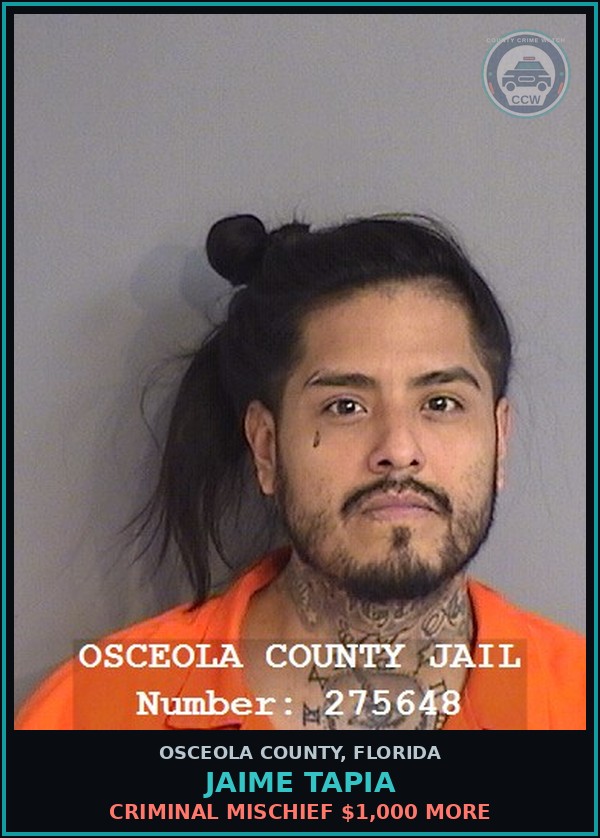 Booking mugshot of JAIME TAPIA in Osceola County