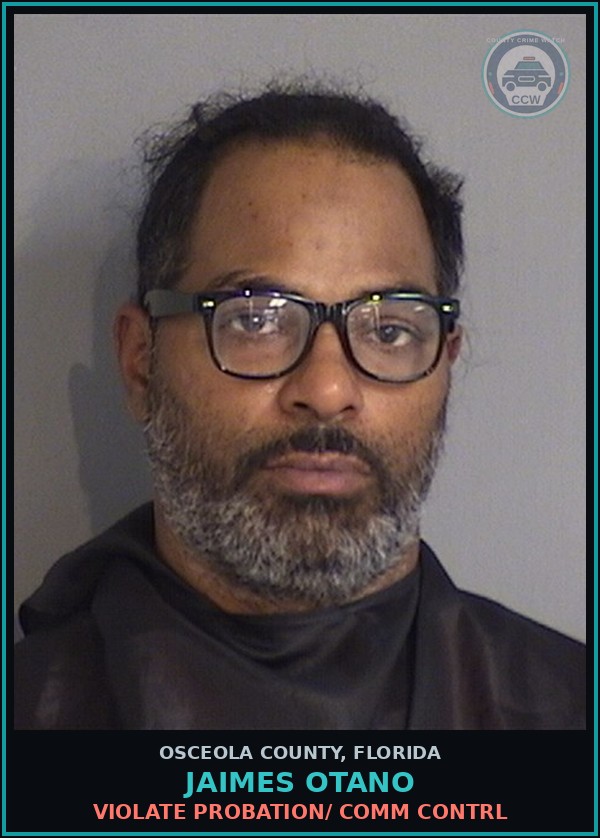 Booking mugshot of JAIMES OTANO in Osceola County