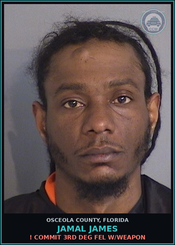 Booking mugshot of JAMAL JAMES in Osceola County