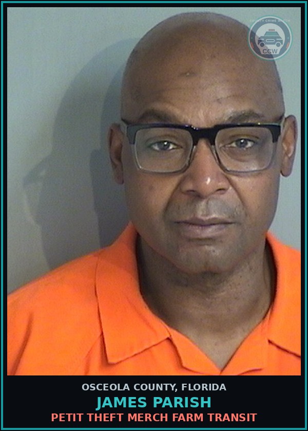 Booking mugshot of JAMES PARISH in Osceola County