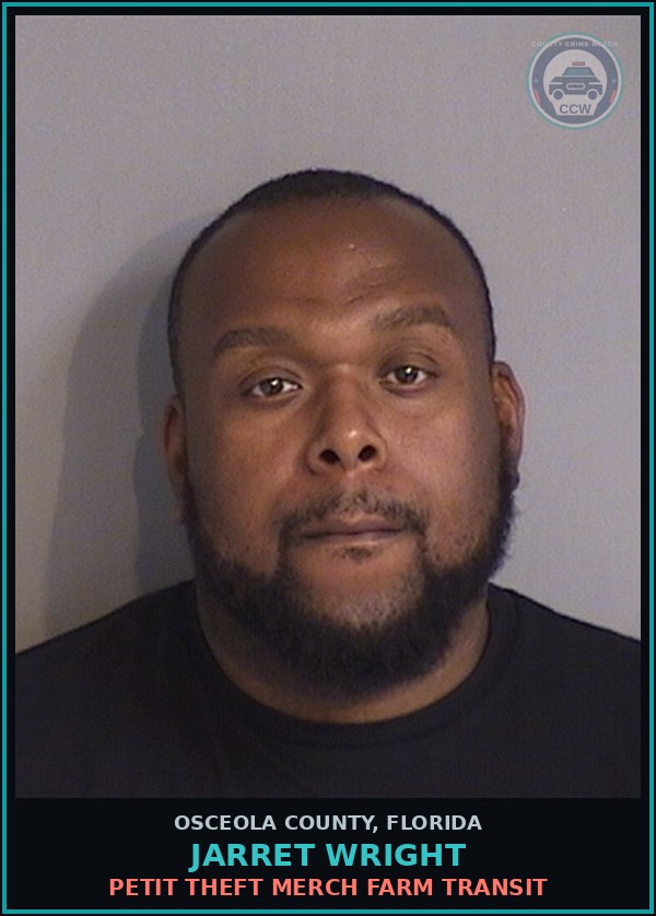 Booking mugshot of JARRET WRIGHT in Osceola County