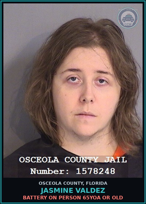 Booking mugshot of JASMINE VALDEZ in Osceola County