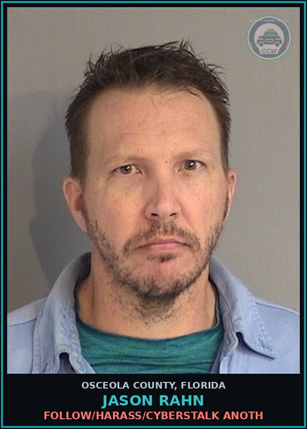 Booking mugshot of JASON RAHN in Osceola County